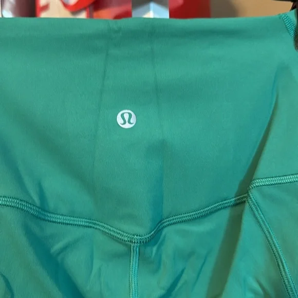 NWT Lululemon Align High Rise Pant 25” Side Pockets Sz 4 Cascadia Green Peloton - Picture 2 of 5